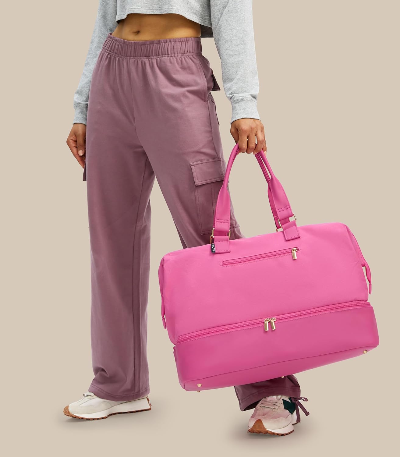Weekender Bags for Women, Large Travel Duffel Bag with Shoes Compartment, Carry On Overnight Tote Bags with Toiletry Bag