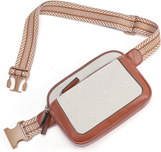 CLUCI Belt Bag for Women, Mini Everywhere Crossbody Waist Bag Adjustable Strap, Vegan Leather Women's Fanny Pack