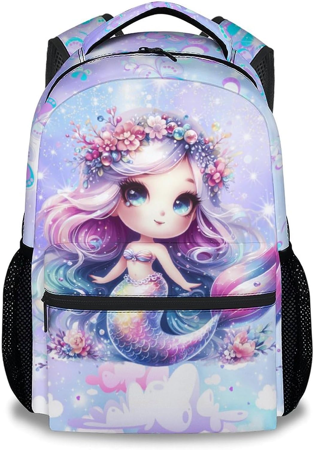 Girls Bookbag - Mermaid Backpack for Girls - School Back Pack with Large Capacity - 17 Inch Cute Kids Schoolbag for Primary Kindergarten Preschool
