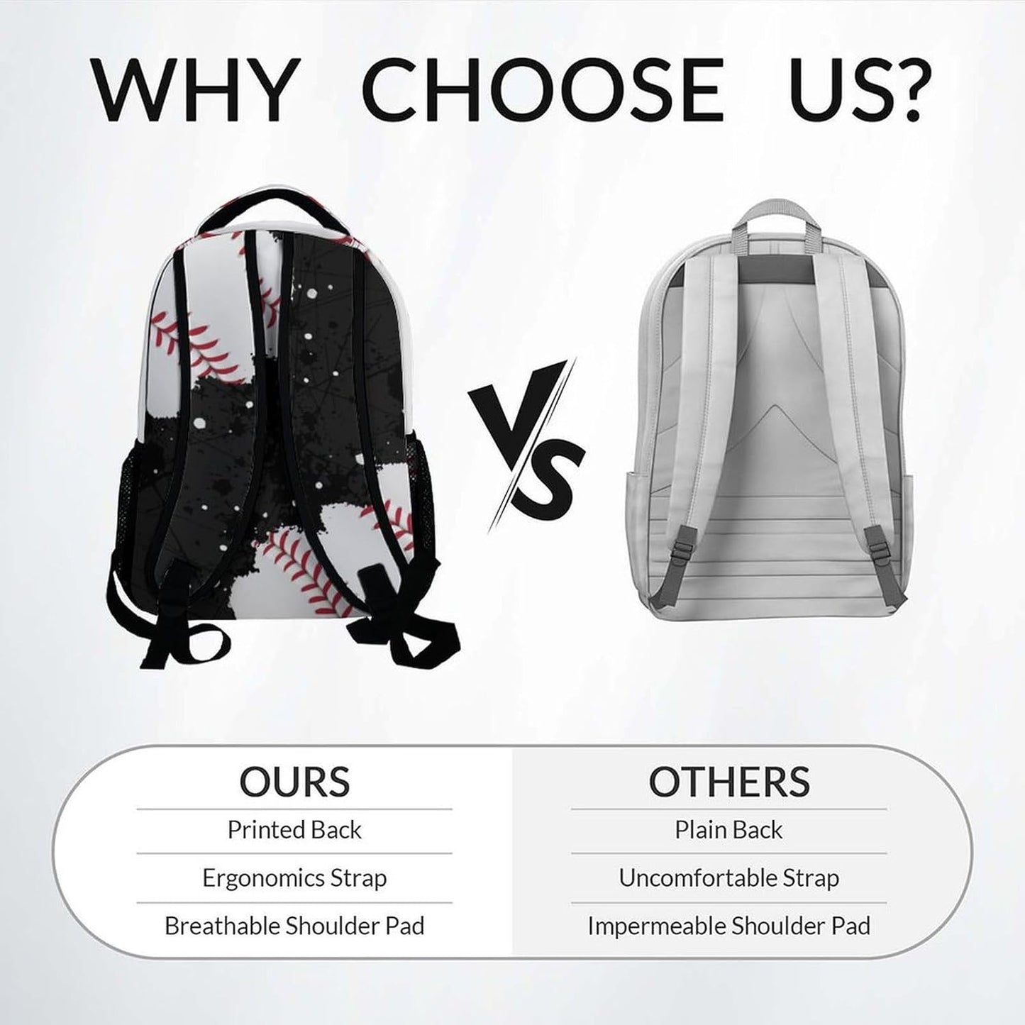 COZYAURA Boys Backpack - Baseball Backpacks for Kids - Personalized Initial Bookbag with Name - 17 Inch Sports Theme School Bag for Elementary, Middle School