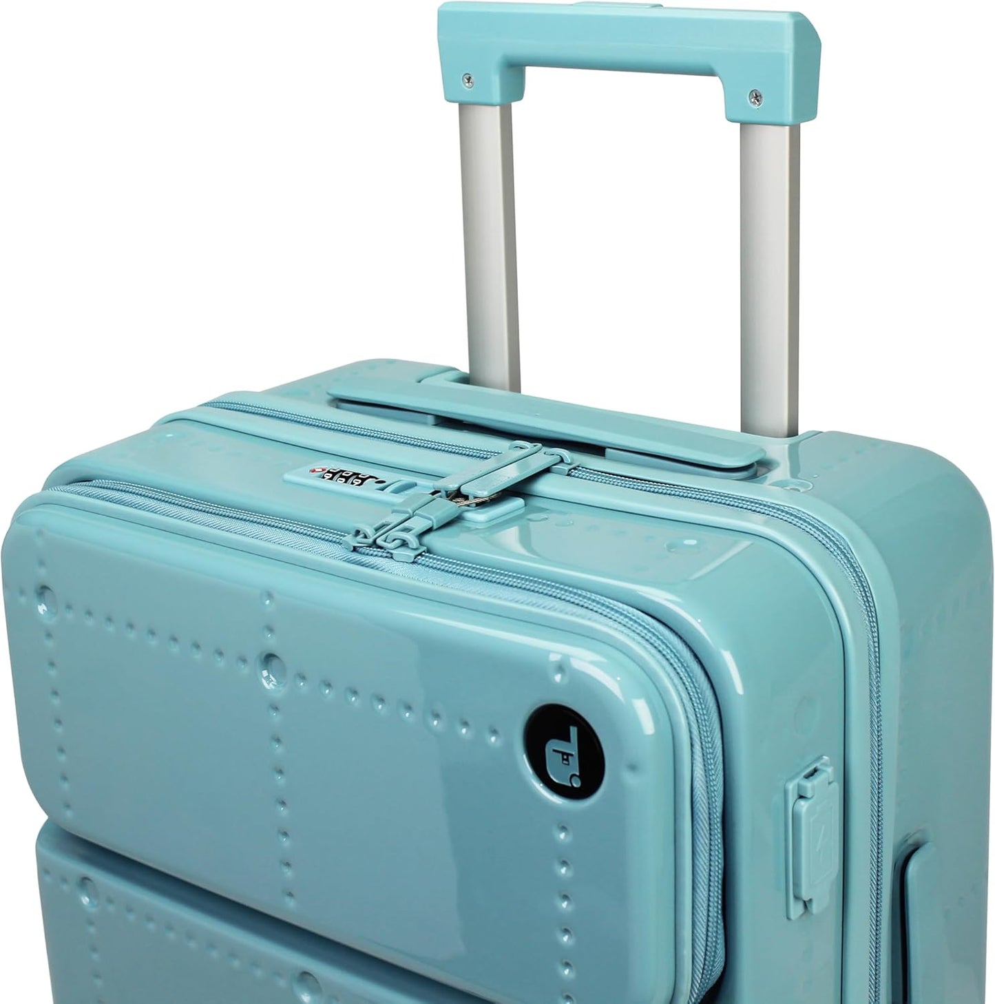 World Traveler Dejuno Smart 20-Inch Carry-On Luggage with USB Ports - Glacier