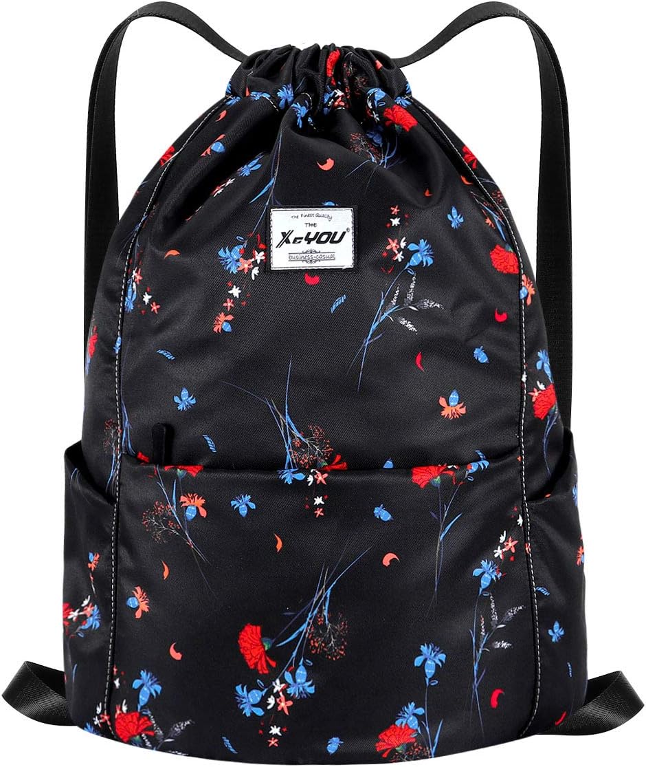 XEYOU Drawstring Sports Backpack Lightweight Gym Yoga Sackpack Shoulder Rucksack Casual Outdoor