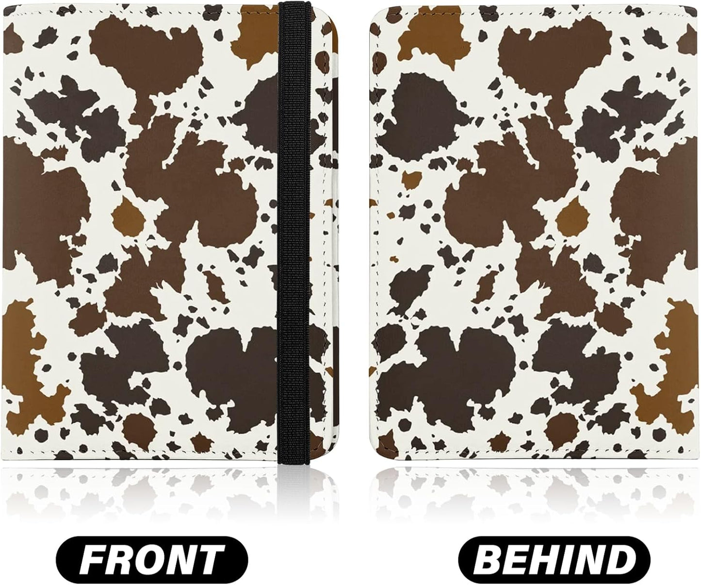 Cute Passport Holder and Holder Combo Passport Cover with Compatible Wallet Credit Card Protector RFID Blocking Women Men (Brown Cowhide)