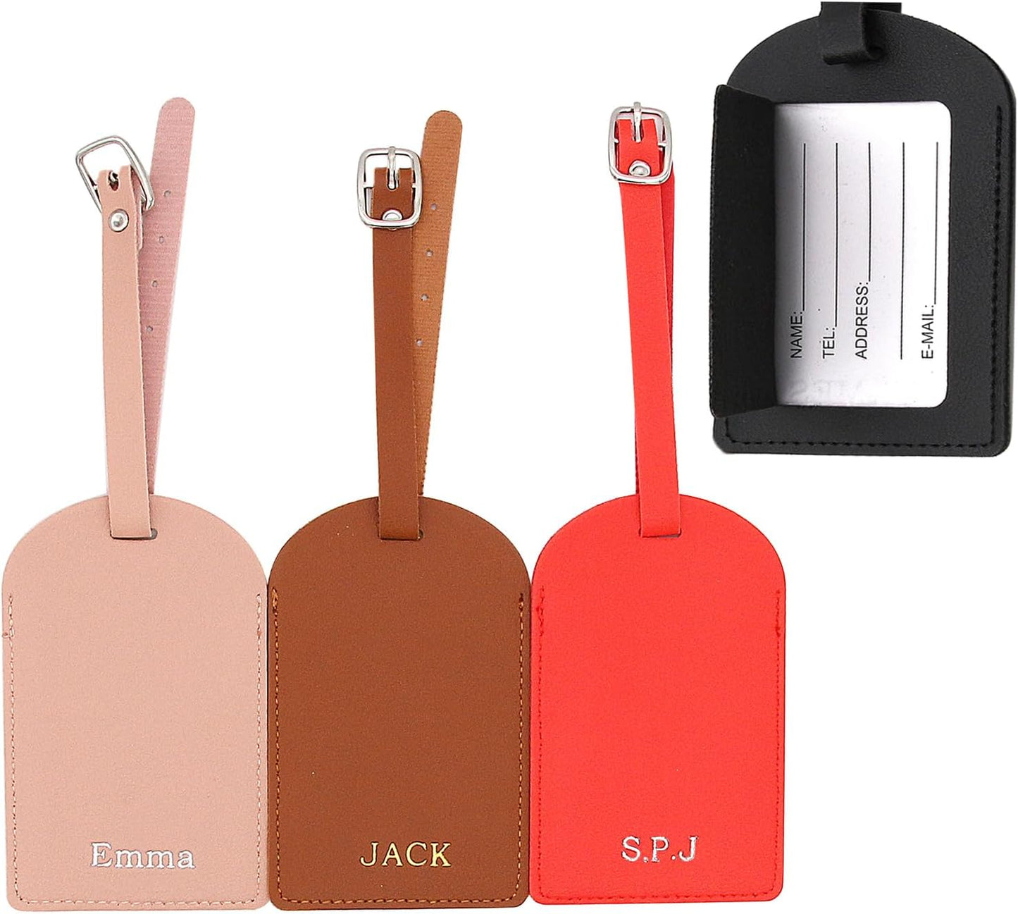 Luggage Tag ID Label Tags Travel Essentials Name Tags for Suitcases and Bags（12colors）
