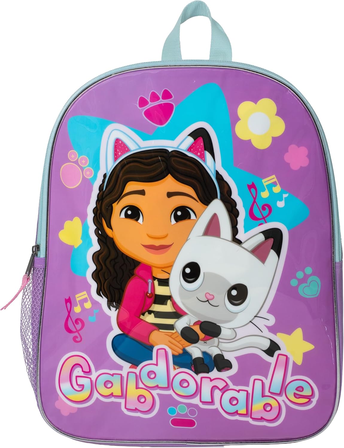 AI ACCESSORY INNOVATIONS Gabby's Dollhouse Kids Backpack, Elementary School Girls Book Bag with Padded Straps, Purple
