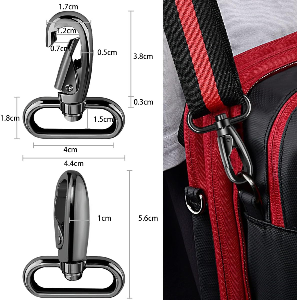 ZINZ Shoulder Strap 78" Belt with Neoprene Thick Padded, Universal Bag Strap with Double Adjustable