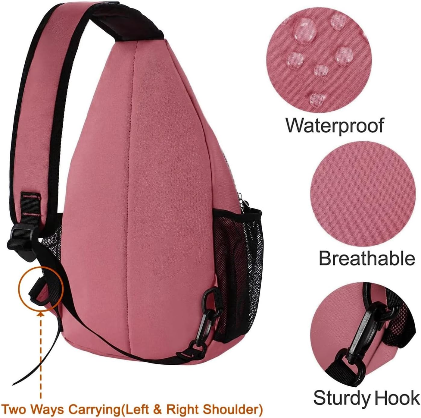 MOSISO Sling Backpack, Multipurpose Crossbody Shoulder Bag Travel Hiking Daypack