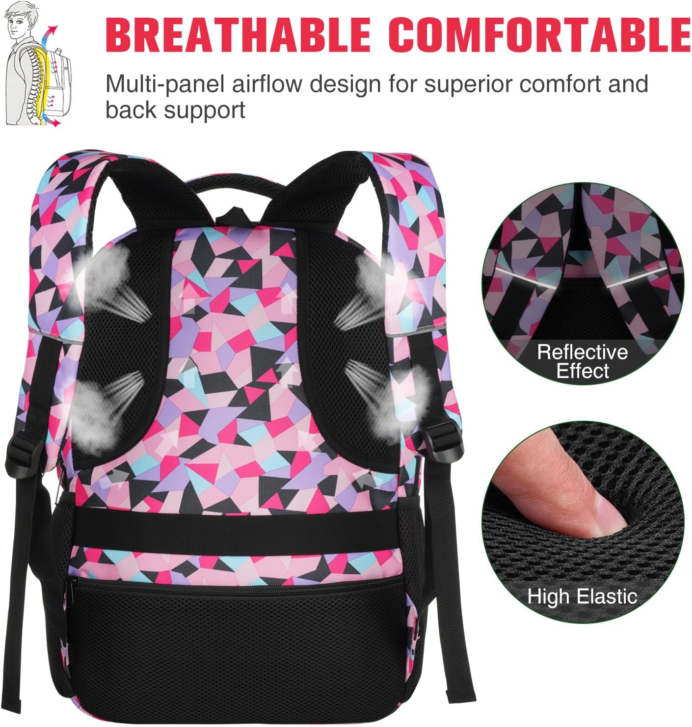 Paude Backpack for Teen Girls & Women - School & Travel Laptop Bookbag for City Trip & Office