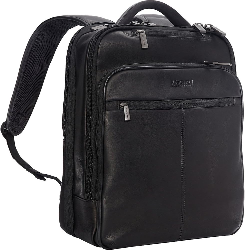 Kenneth Cole Reaction Out Of The Bag Manhattan Colombian Leather RFID 15.6" Laptop Briefcase