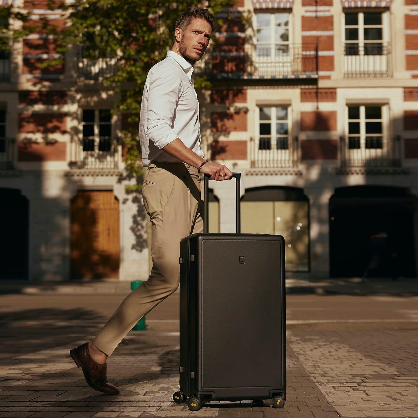 LEVEL8 Trunk Luggages, Large Suitcase 28 Inch Luggage with Spinner Wheels, Luminous Textured