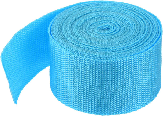 MECCANIXITY Lightweight Polypropylene Webbing Strap 2" 5 Yard Backpack Strapping Band Aquamarine Blue for Outdoor Luggage Cargo Straps