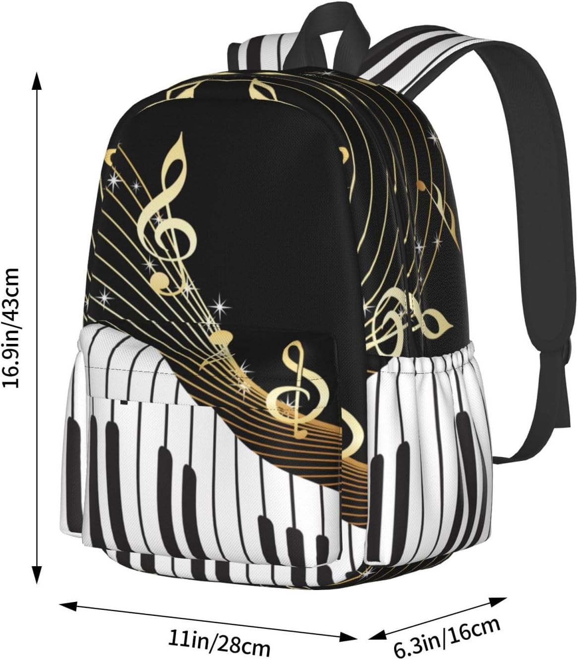 Music Backpack School Bag Lightweight Bookbag Laptop Travel Daypack For Kids Girls Boys Teens