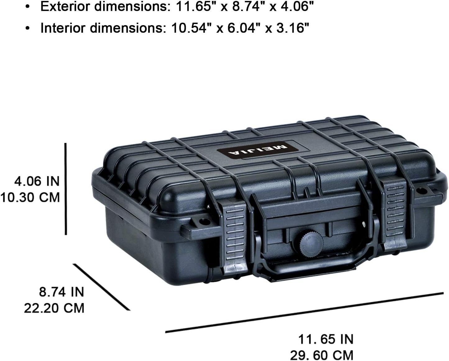 MEIJIA Portable All Weather Waterproof Protective Hard Case, Small Camera Case,Dry Case with