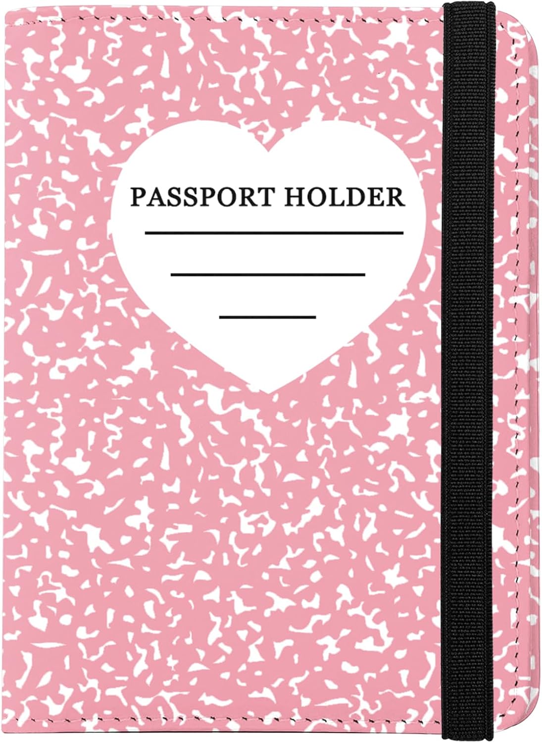 Cute Passport Holder and Holder Combo Passport Cover with Compatible Wallet Credit Card Protector RFID Blocking Women Men (Pink)