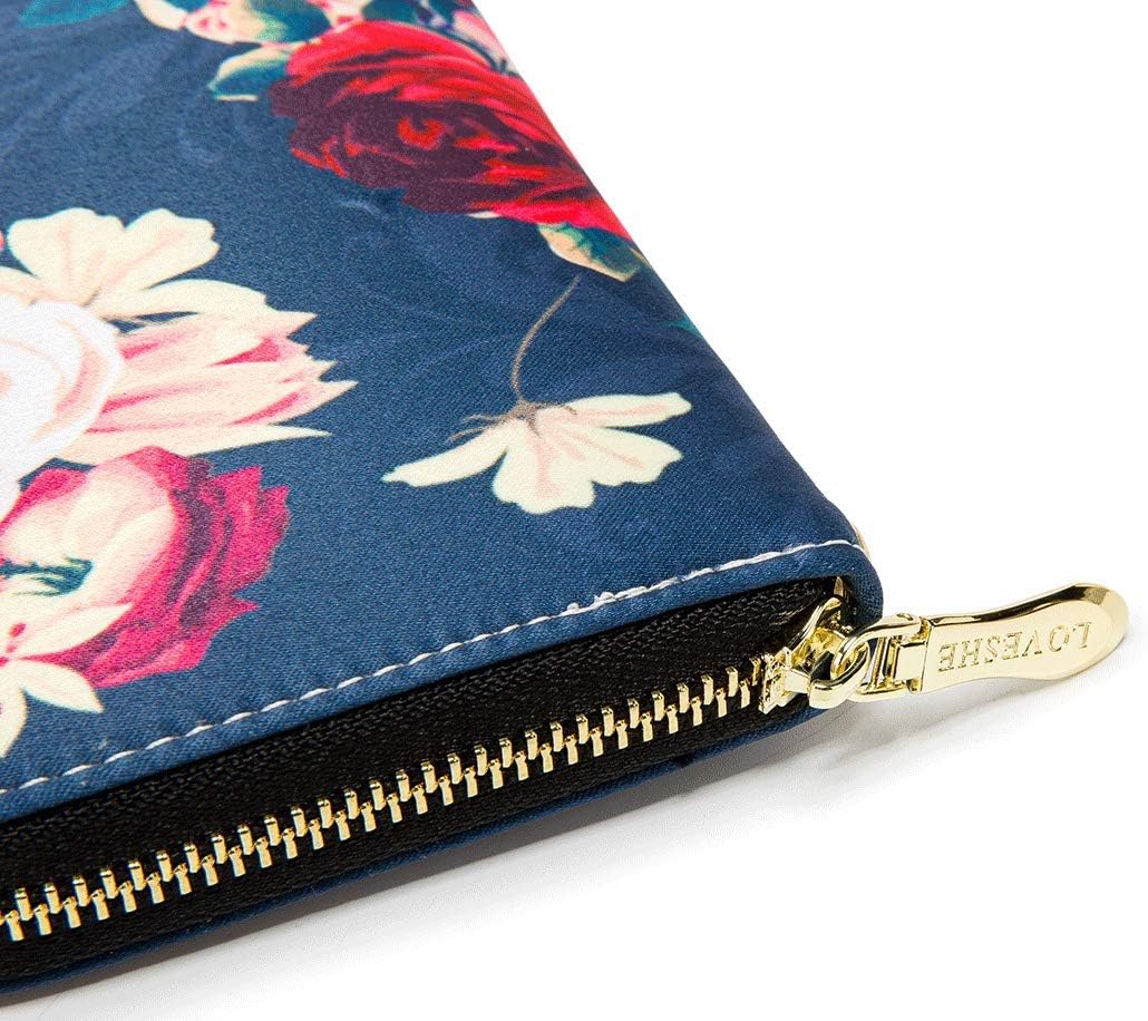 Women Wallet Card RFID For Womens Holder Blocking Credit Small Zipper Purse Pocket Bifold Slim Coin ID Ladies Wristlet Clutch Large Capacity Window Case Travel Zip Women's