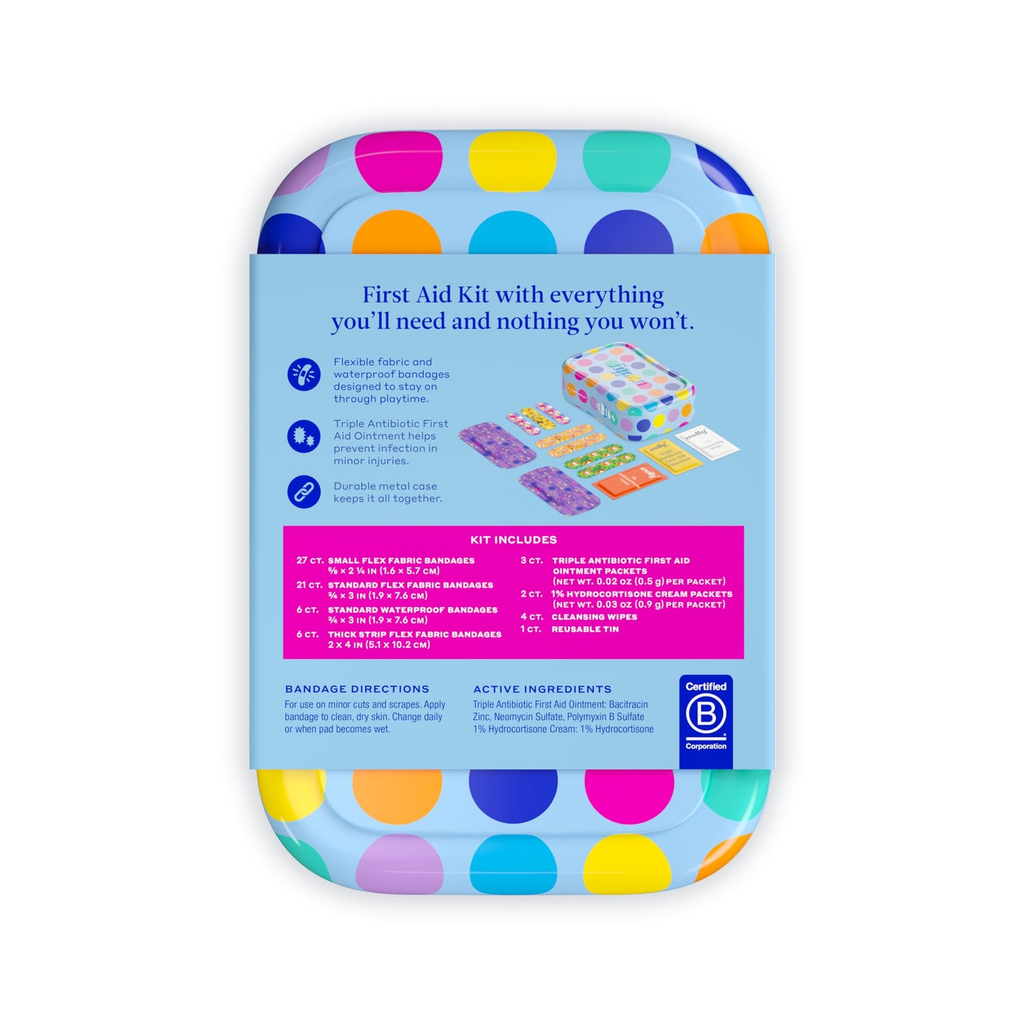 Welly First Aid Kit - Bravery Badges in Flexible Fabric and Waterproof, Singe Use Ointments Triple