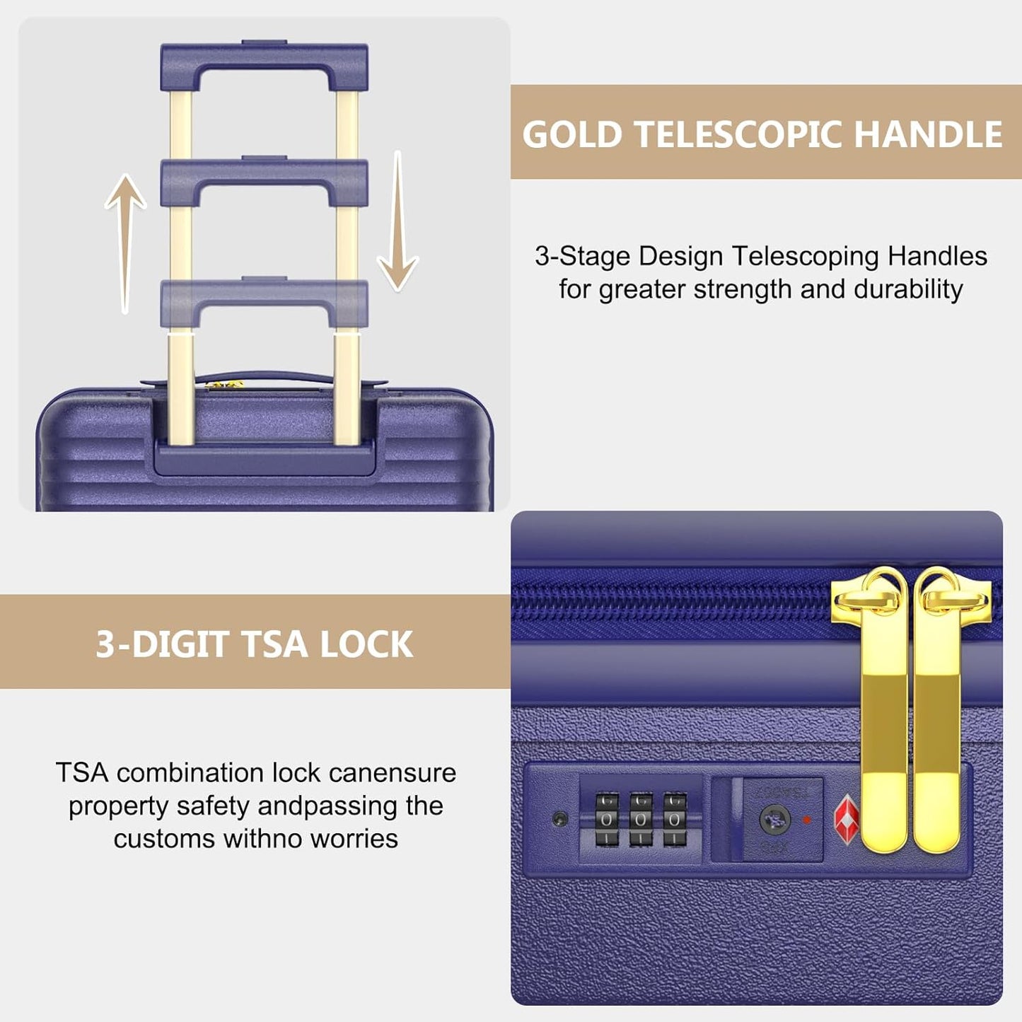 Joyway Carry on Luggage Airline Approved with TSA Lock, Hard Shell 18 Inch Travel Carry-on Suitcase with Spinner Wheels