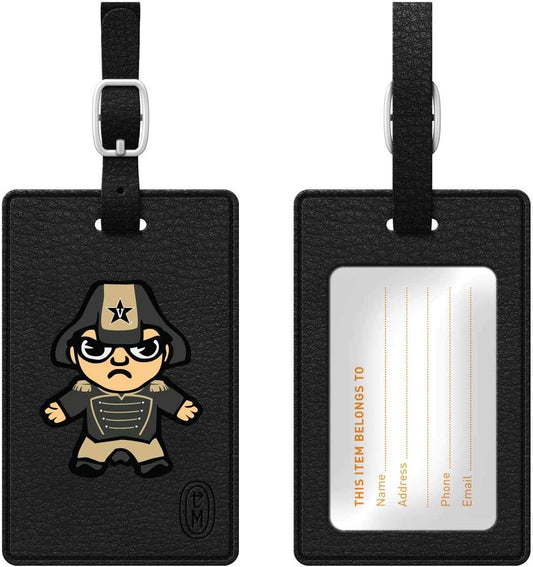 OTM Essentials Vanderbilt University Faux Leather Luggage Tag, Durable Travel Accessories with Adjustable Strap and ID Card, Tokyodachi Classic