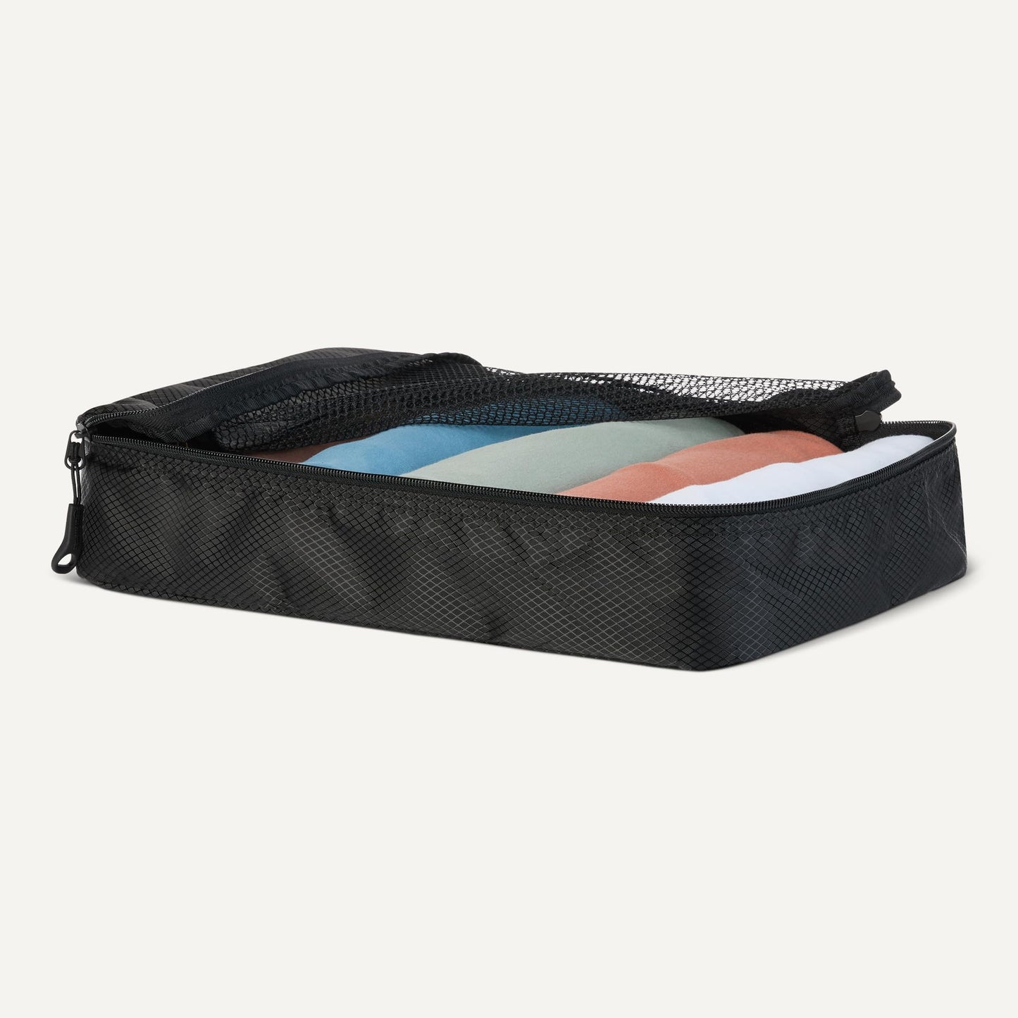 Amazon Essentials 4-Piece Packing Cubes Travel Accessories Set, Luggage Organizer with Double