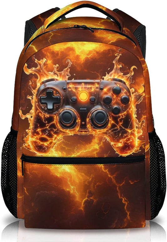 Boys Backpack, Cool Gaming Bookbag for Preschool Elementary Kindergarten, Large Capacity Kids Schoolbag for Travel School Camping