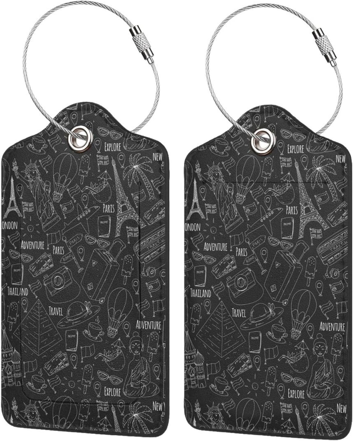 World Marks Luggage Cover for Suitcase and Luggage Tag Combination, Elastic Washable Anti-Scratch, Travel Adventure Explore Birthday Gift for Men Women(XL 29-32 Inch Luggage)