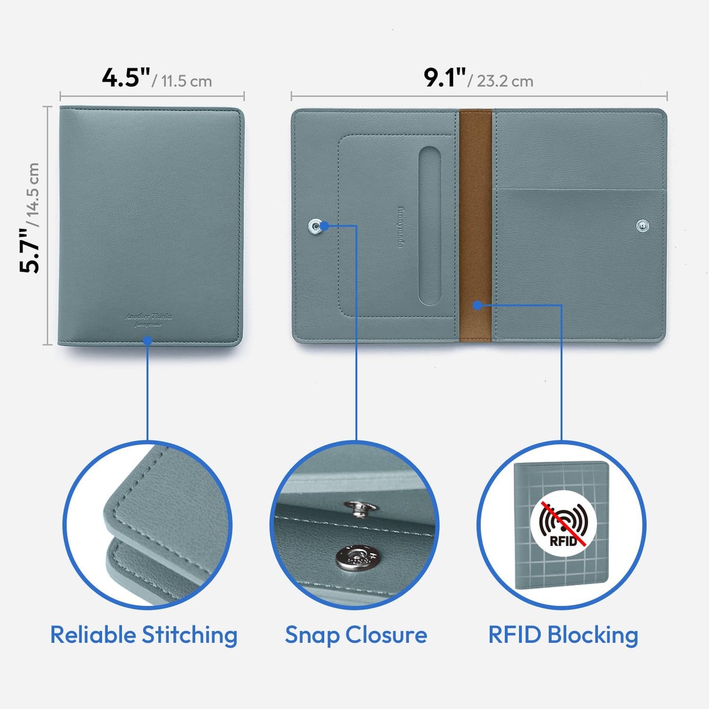 carrotez Family Travel Document Organizer – Premium RFID Blocking Leather Passport Holder & Wallet