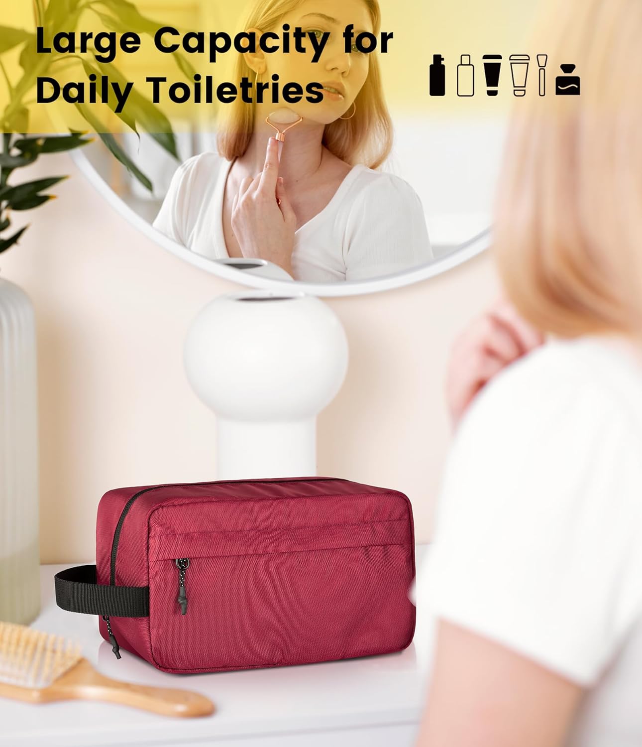 Vorspack Travel Toiletry Bag for Men - Hanging Toiletries Bag Water Resistant Travel Bag for