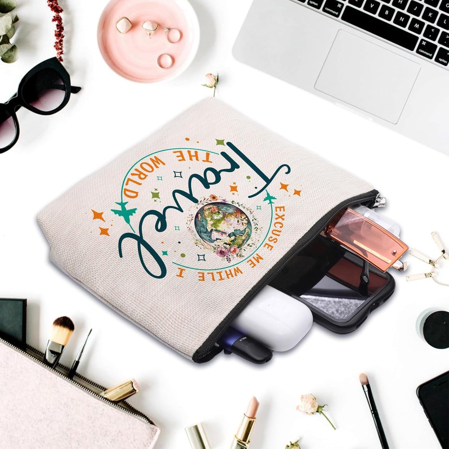 Travel Gifts for Women: Cosmetic Bag - Best for International Travelers & Weekend Trips