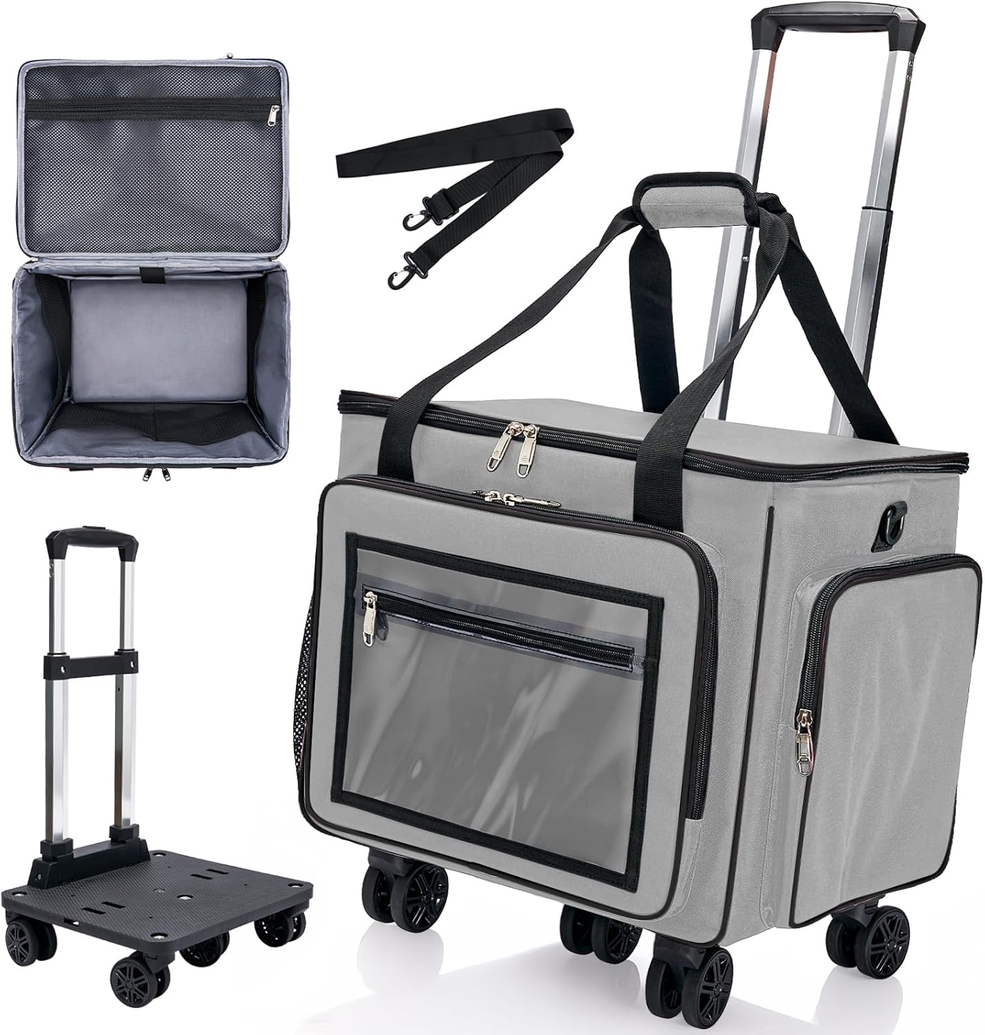 2025 Rolling Teacher Tote Bag with 15.6" Laptop Compartment