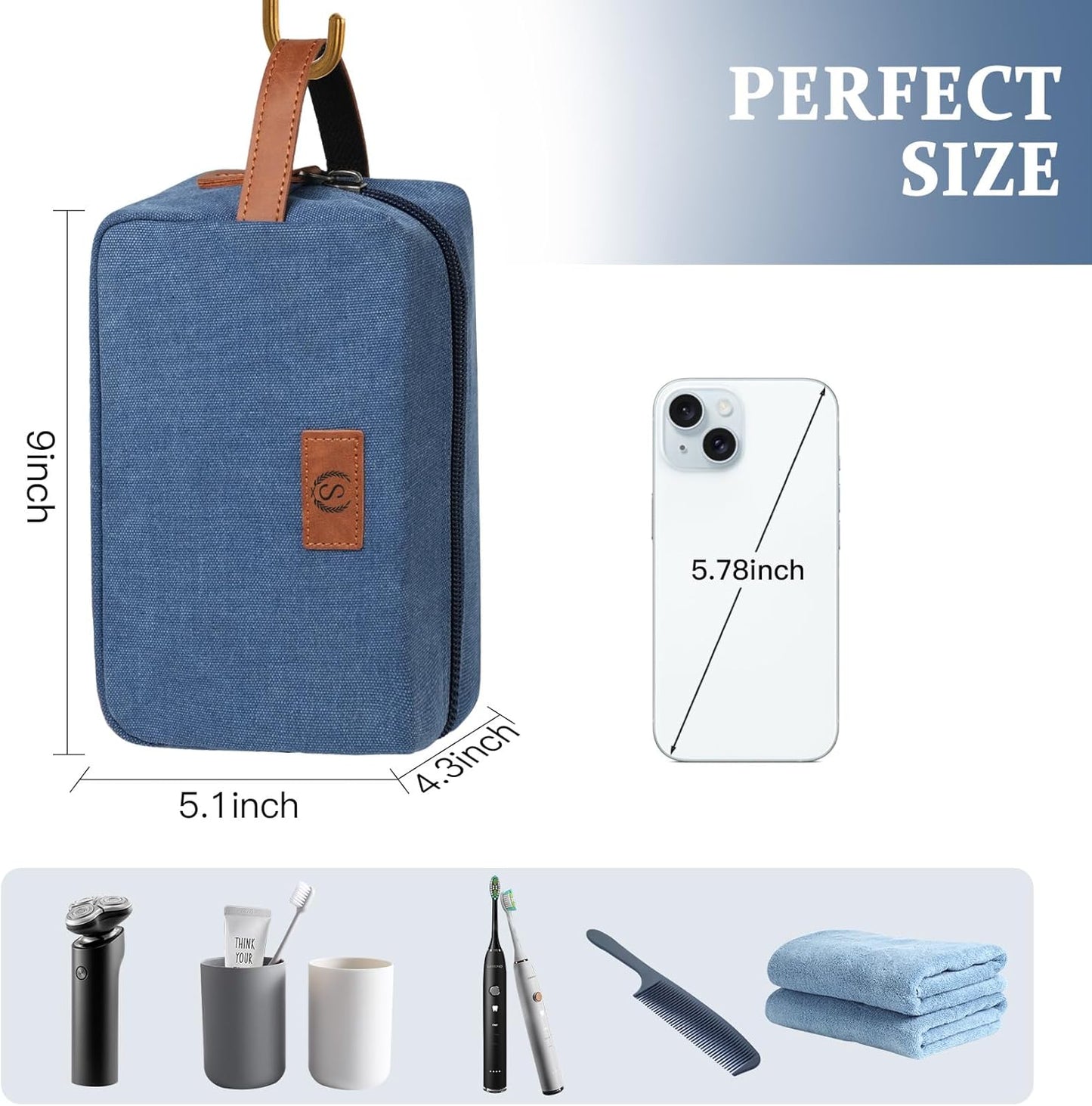 Janhavi Waterproof Travel size Toiletries Bag,Customized Gifts for Men,Makeup Organizer Foldie