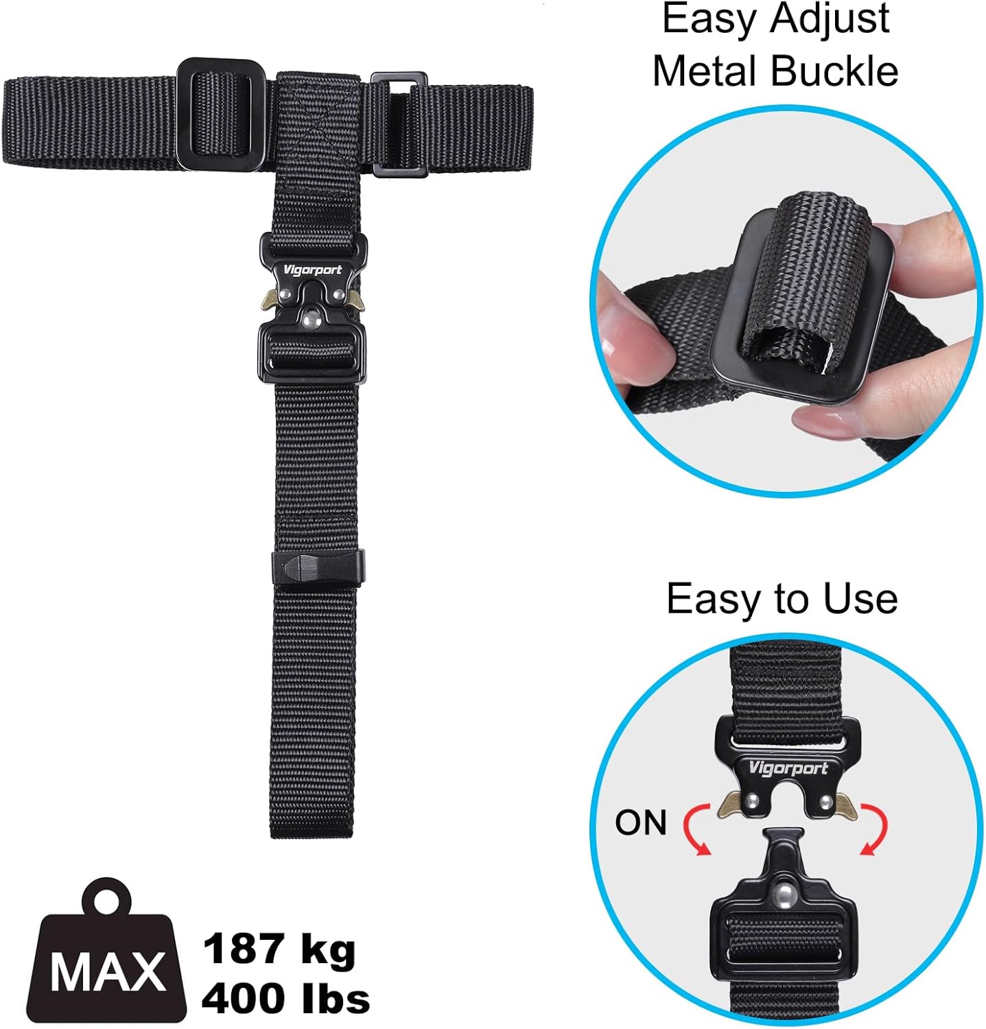 Vigorport Luggage Straps, Straps for Suitcase, Add A Bag Adjustable Luggage Accessories with Carabiner for Connect Your 2 Suitcases, Bag Straps for Luggage