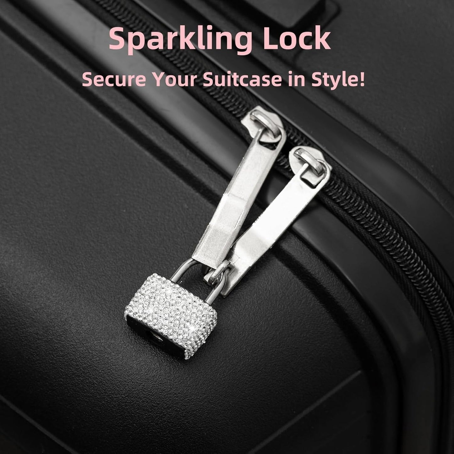 2 Pcs Small Locks with Keys Mini Luggage Locks Bling Keyed Padlock with Key Metal Lock for Locker Suitcase,Backpack,Boxes,Laptop Bag(Pink+Purple)