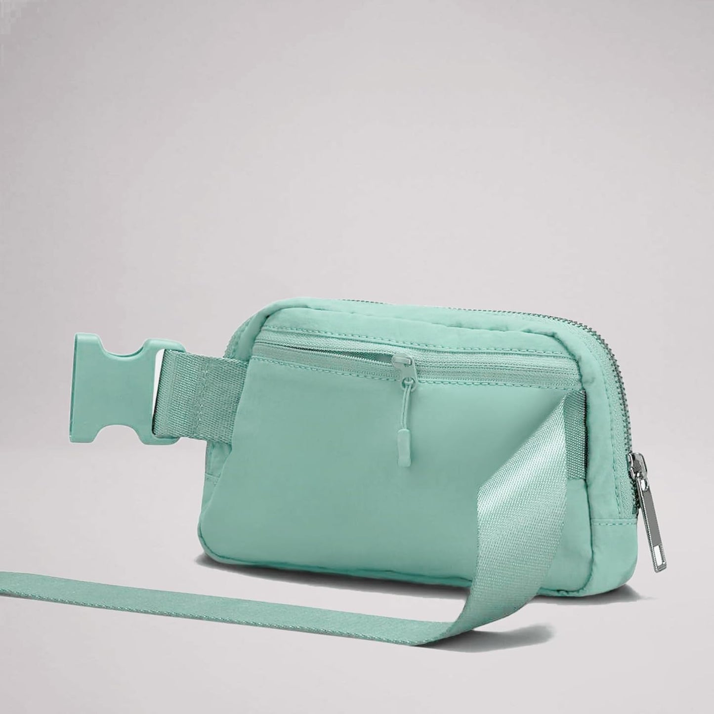 Fanny Pack Crossbody Bag Trendy Waterproof Small Cross Body Purse for Women Men Fashion Waist Packs Mini Belt Pouch Chest Bum Hip Bag Lulu Dupes for Travel Vacation Running Matcha Cream