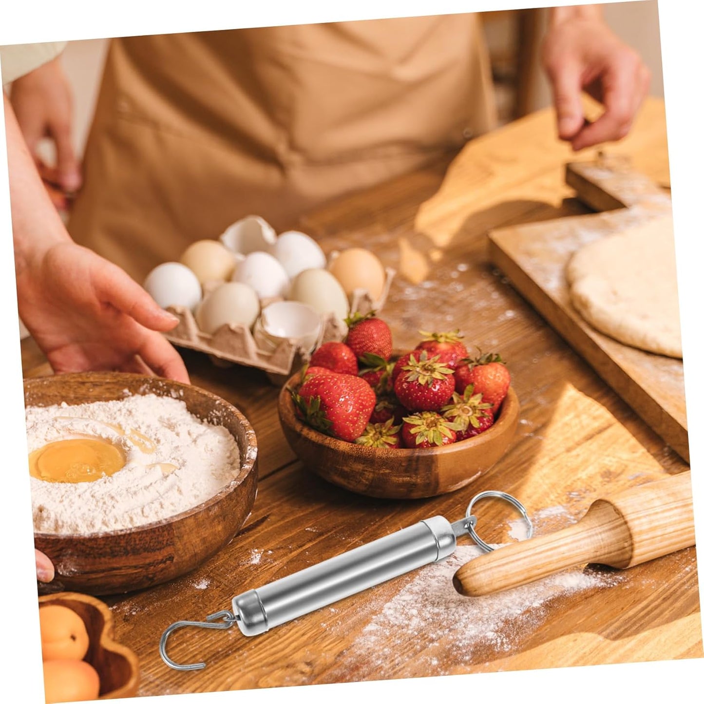 LIFKOME 5kg High Precision Digital Luggage Scale Grams Portable Kitchen Scale Hanging Hook for Travel
