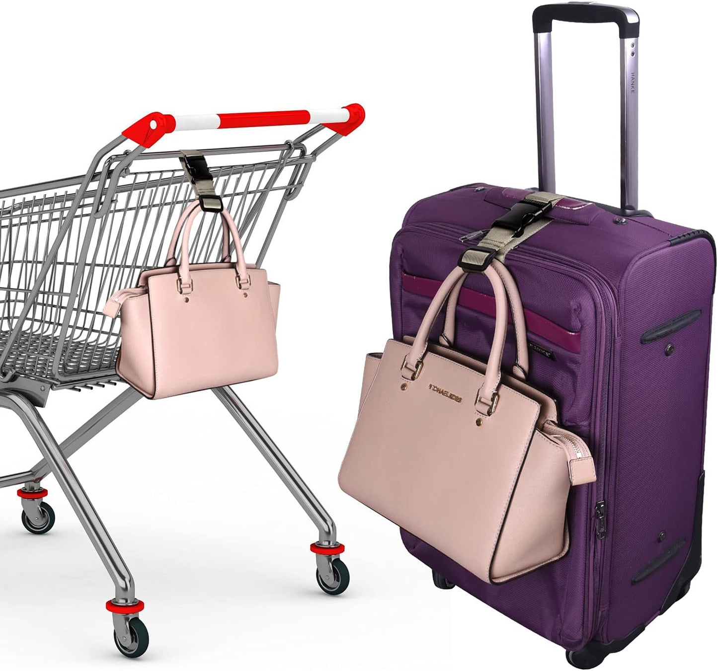 Wisdompro 2 Pcs Add a Bag Luggage Strap, Heavy Duty Adjustable Suitcase Belt Travel Attachment