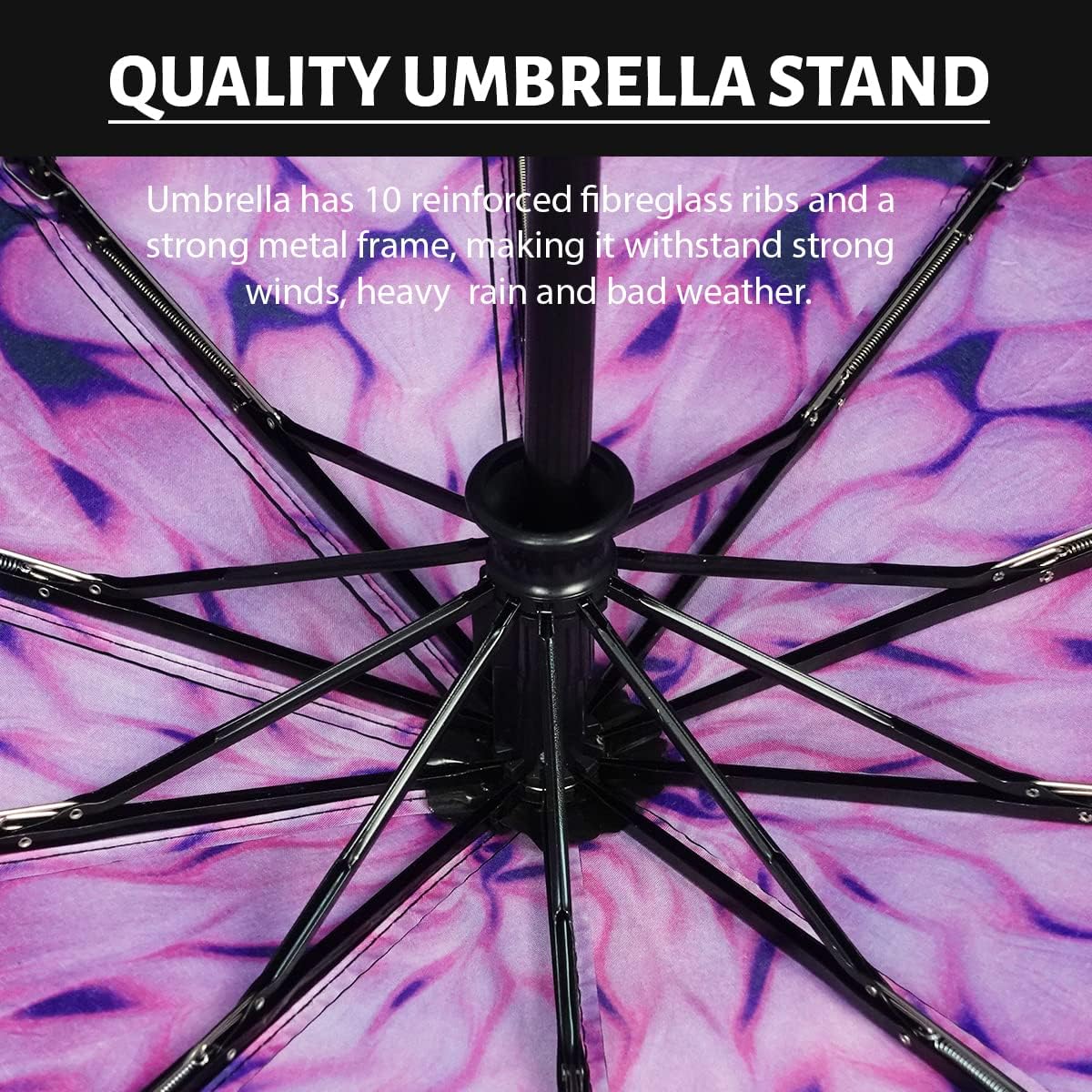 LLanxiry Compact Travel Umbrella, Windproof UV Protection Mini Folding Umbrellas for Rain Small Portable Umbrella for Travel Outdoor Use