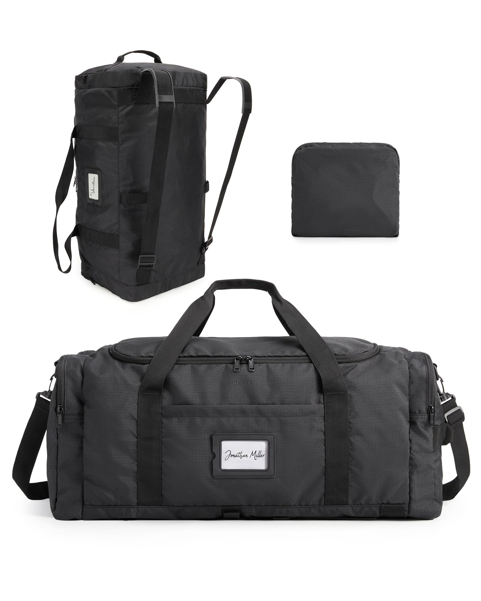 BAGSAMRT 60L Foldable Duffle Bag for Travel, Large Travel Duffel Bag for Men, 4 in 1 Travel