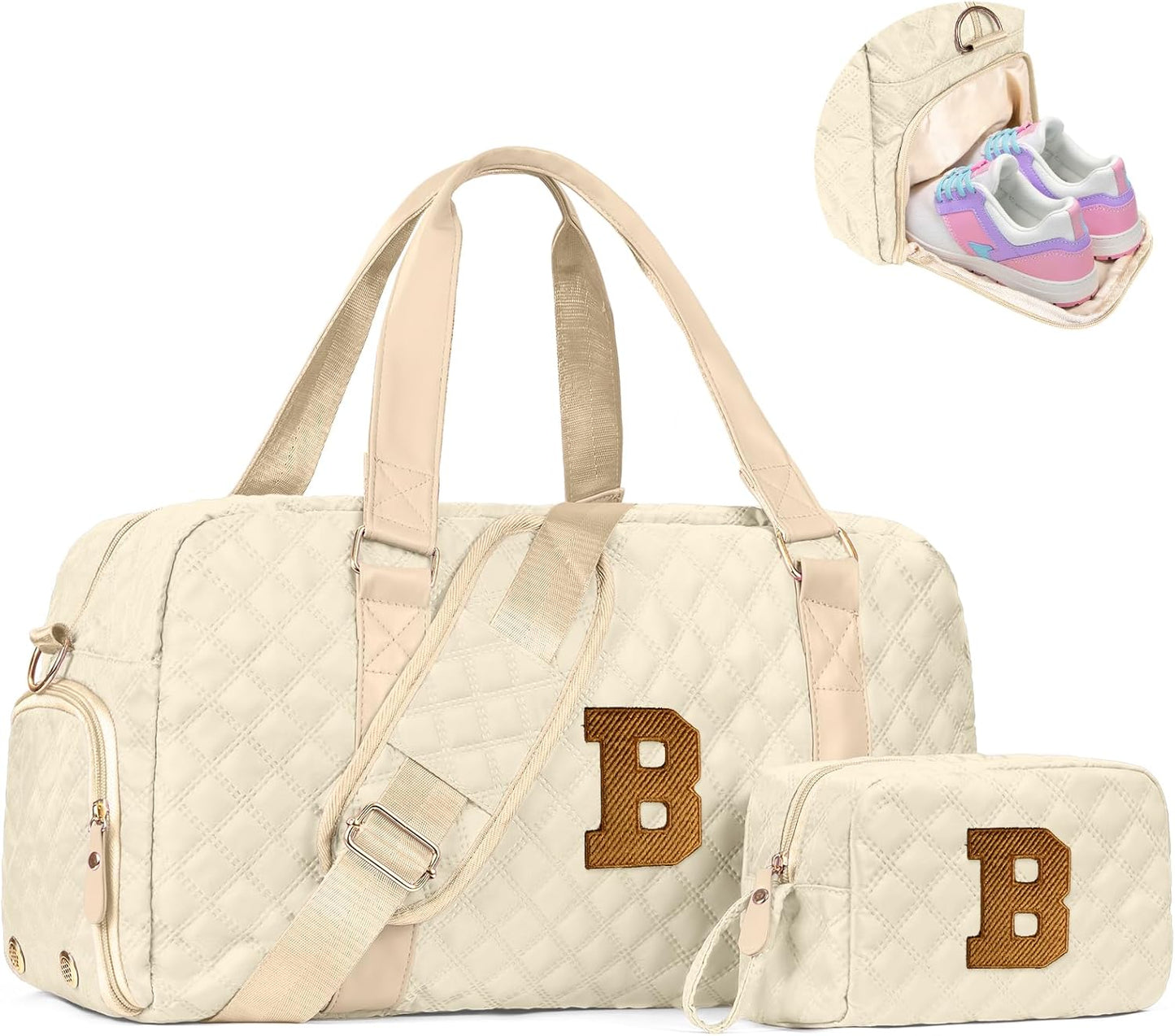 Carry on Bag Girls, Birthday Gifts Teen Girl Gift, Initial Travel Duffel Bag, Overnight Bag Girlfriend Birthday Kids Gifts, Gifts for Women, Mom, Sister, Teacher, Teen Girls