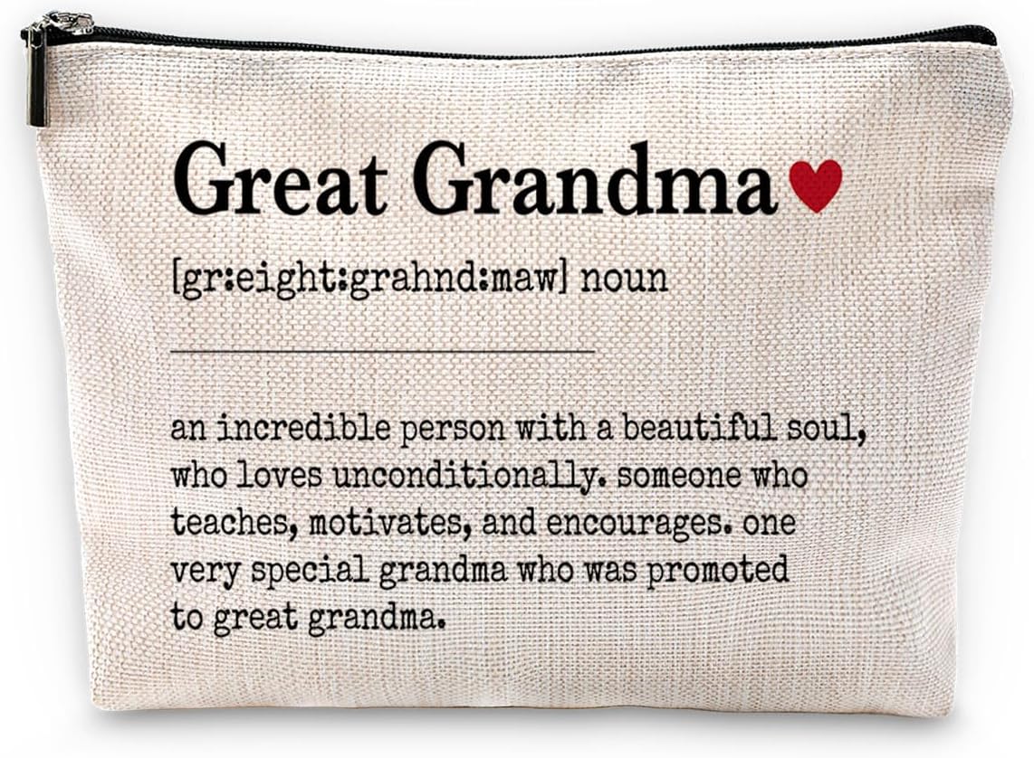 Sufamb Grandma Makeup Bag - Gift for Great Grandma, Mother's Day, Birthday - Small Cosmetic Bag for Purse