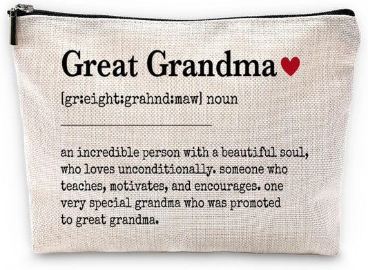 Sufamb Grandma Makeup Bag - Gift for Great Grandma, Mother's Day, Birthday - Small Cosmetic Bag for Purse
