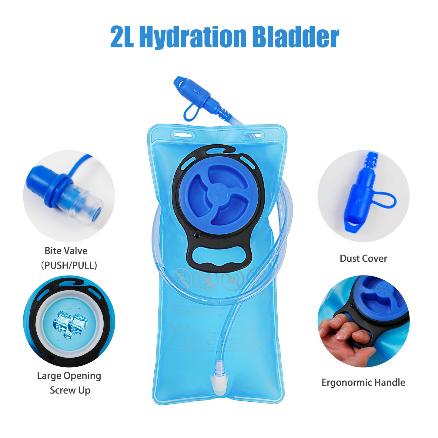 Zavothy Lightweight Hydration Backpack with 2L Water Bladder Water Backpack Hydration Pack for