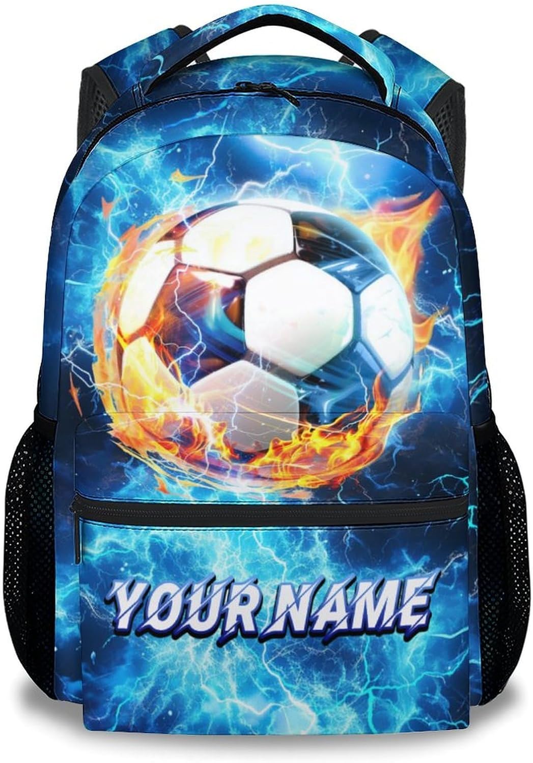 Kids Backpack - Personalized Soccer Backpacks for Boys Girls - Custom Sports Bookbag for Youth - Durable School Bag for Elementary(17 Inch)