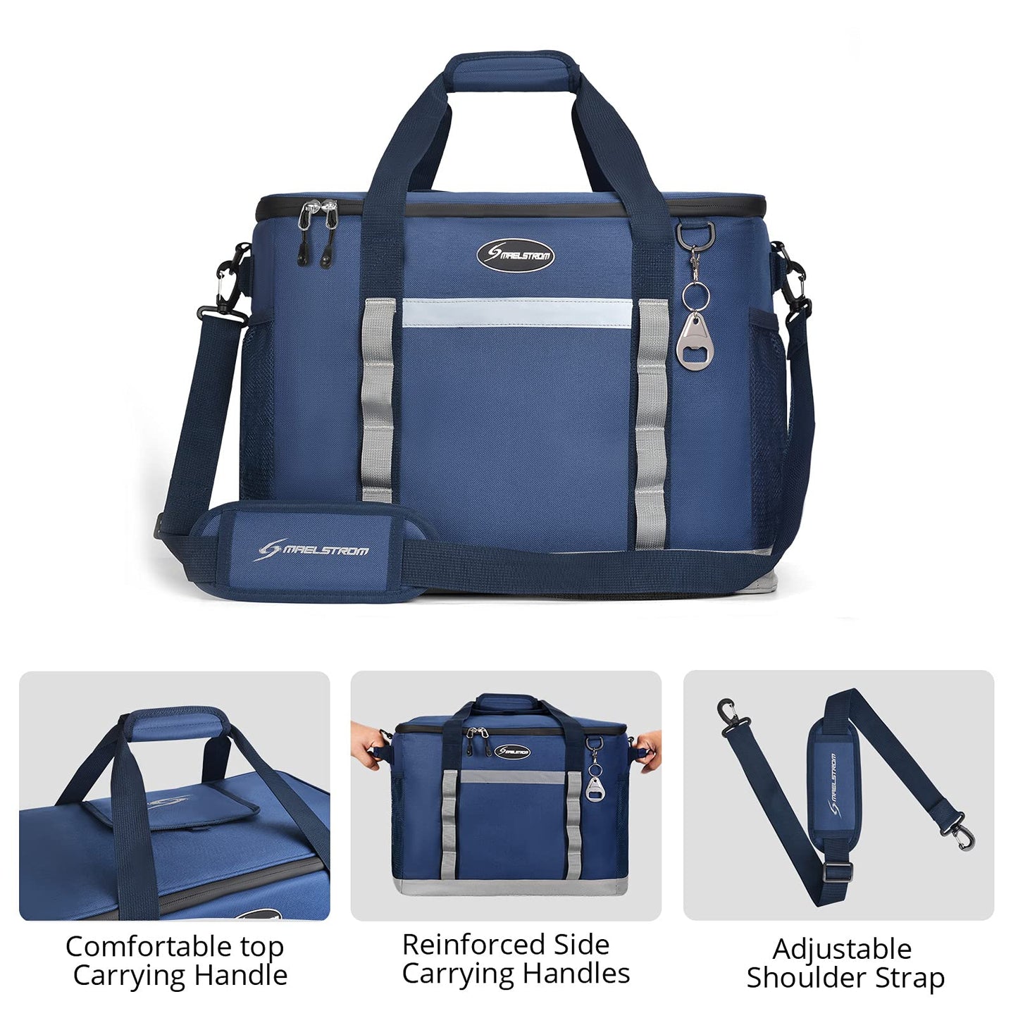 Maelstrom 75Can Soft Cooler Bag, Portable Beach Cooler with Flip-top Access
