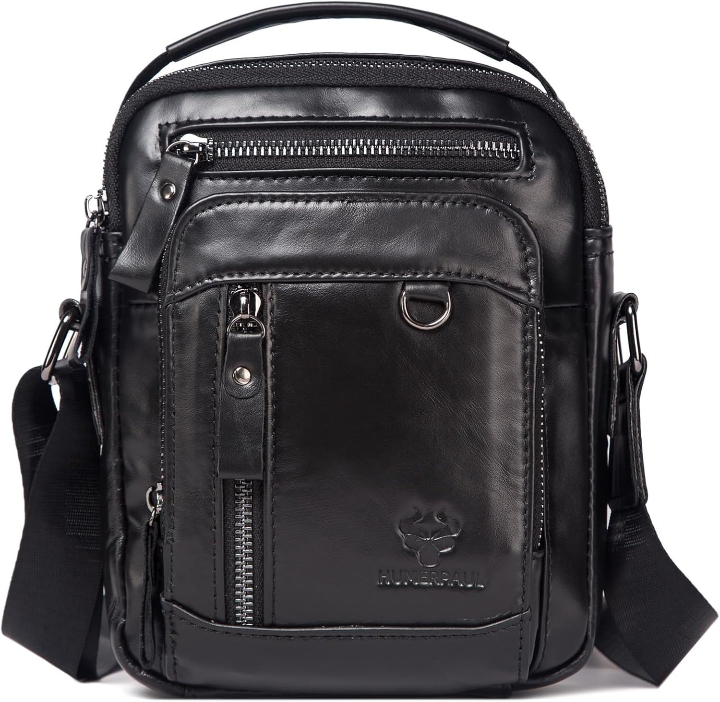Messenger Bag for Men, Man Bag Genuine Leather Crossbody Shoulder Bag Handbag Satchel Bags for Work Travel