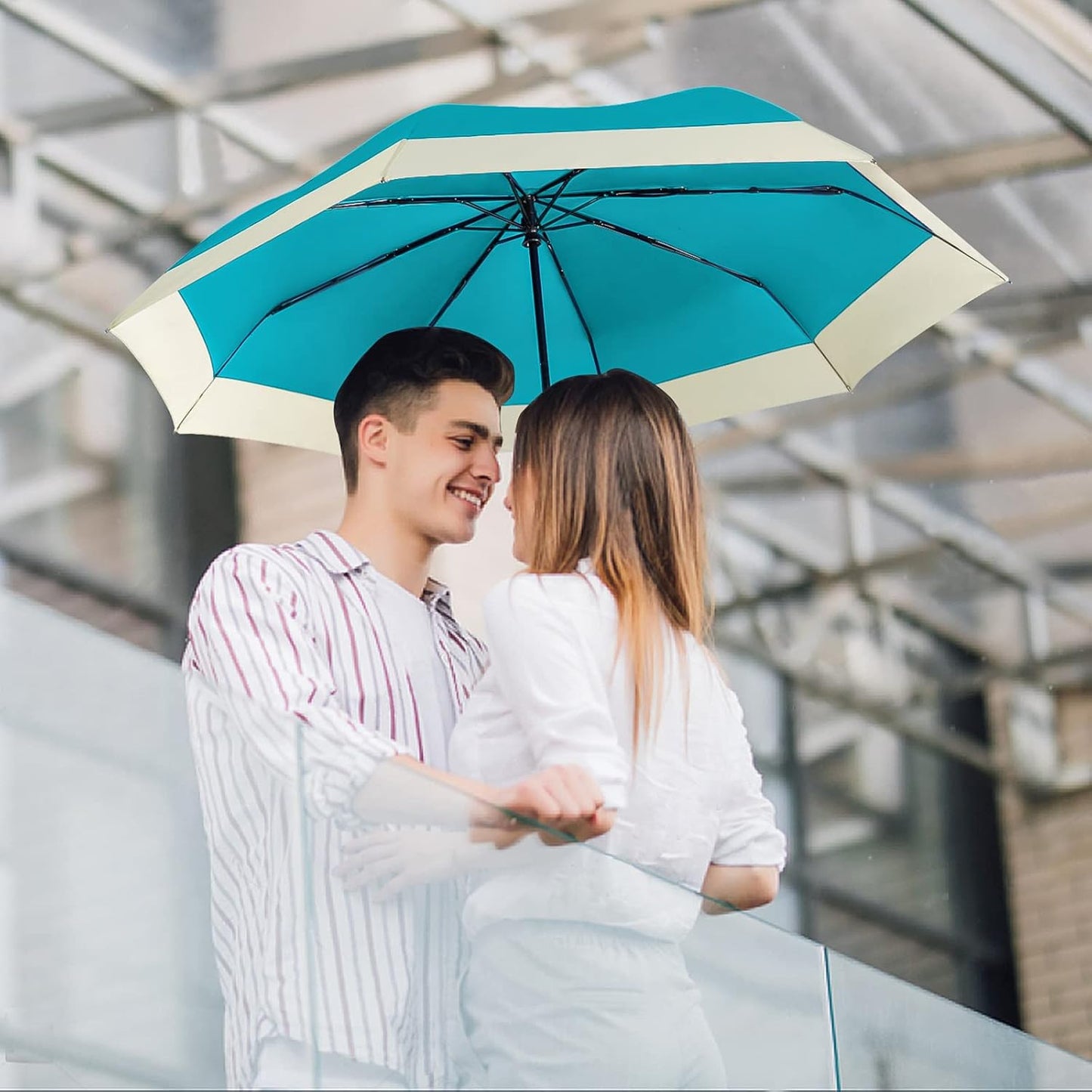 Lejorain Compact Golf Umbrella Large - 54inch Travel Big Portable Automatic Folding Umbrella