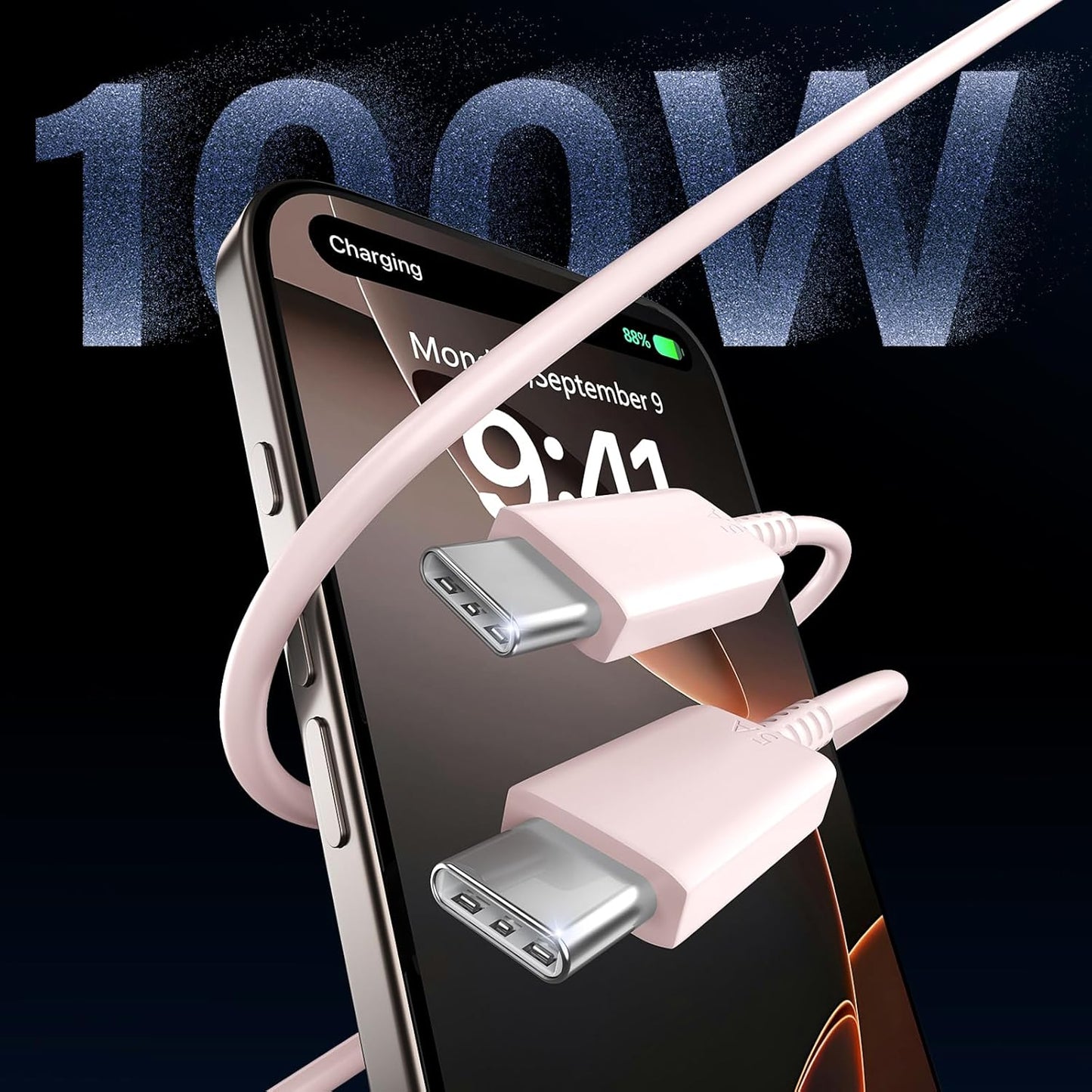 Phone 17 16 Pro Max Charger Fast Charging,45W Phone 17 Charger Type C Chargers USB C Charge Block &10FT Long C Charging Cables Cord for Phone 17/17 Pro/ 17 Pro Max/Air/Phone 16 15 Pro Max,Pink