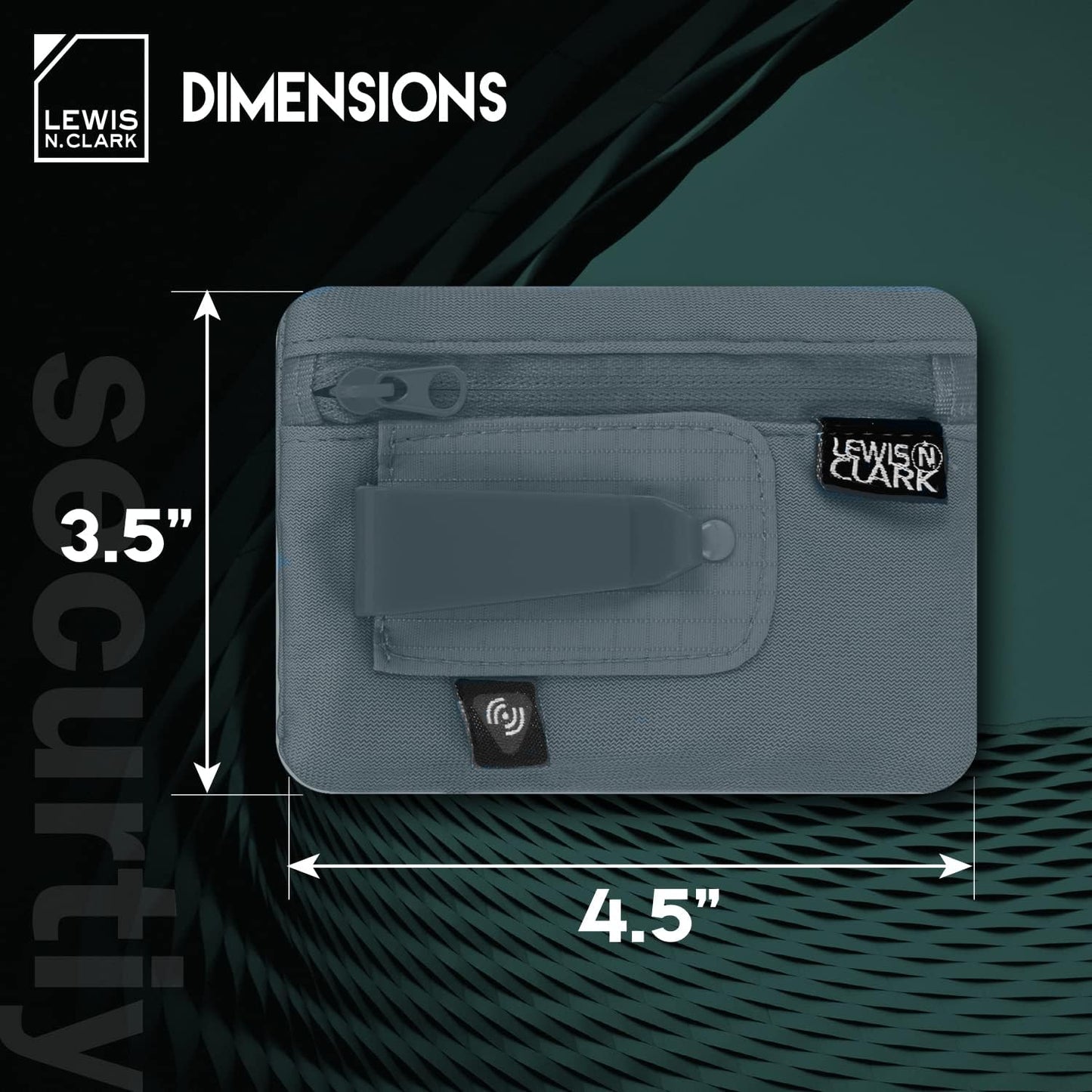 Lewis N. Clark RFID Hidden Clip Stash Money Belt Travel Pouch + Credit Card/Id Holder for Women &