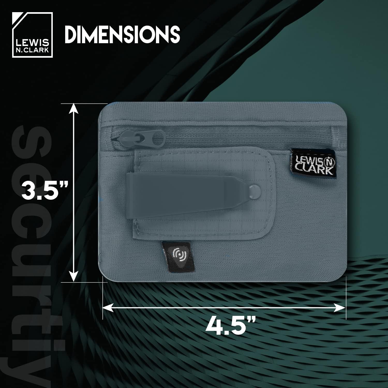 Lewis N. Clark RFID Hidden Clip Stash Money Belt Travel Pouch + Credit Card/Id Holder for Women &