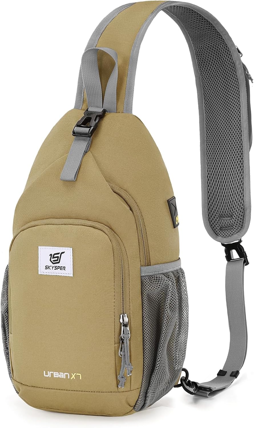 SKYSPER Sling Bag RFID Crossbody Sling Backpack Cross Body Shoulder Bag Travel Hiking Daypack for