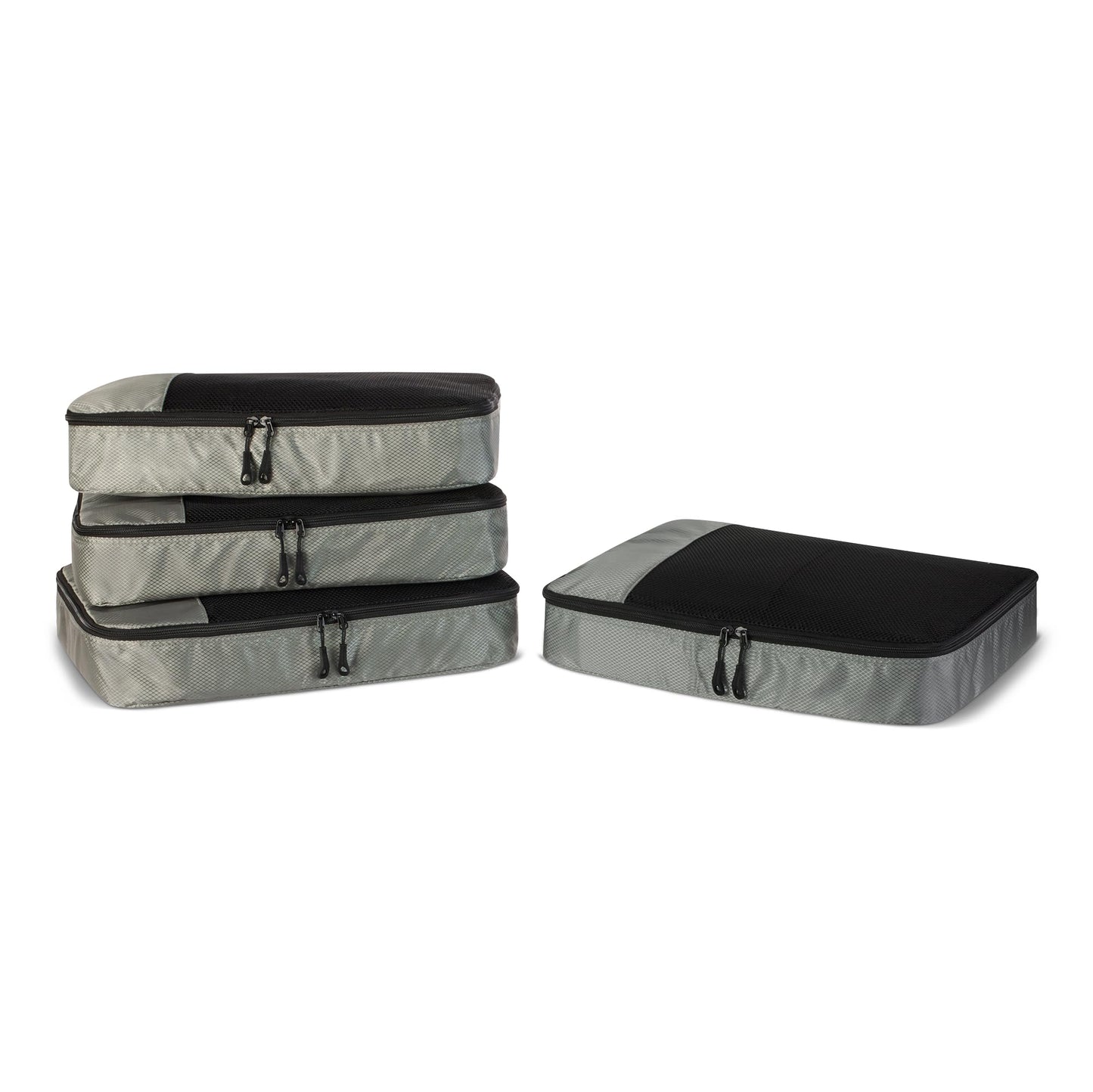 Amazon Essentials 4-Piece Packing Cubes Travel Accessories Set, Luggage Organizer, Suitcase